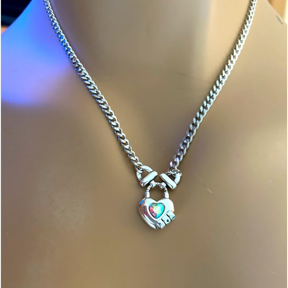 Heart Pendant on Silver Chain